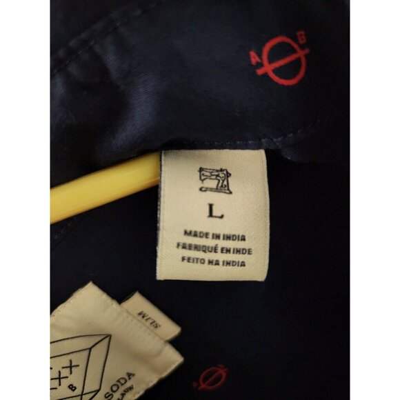 Scotch & Soda Men Shirt Blue Slim Large Long Sleeve - Picture 4 of 10